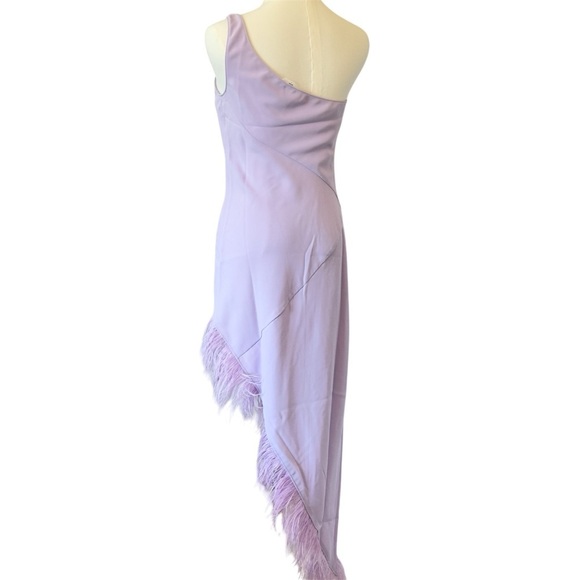 NWOT Amanda Uprichard X Revolve Viera Women's Lavender Feather Dress Small - Picture 8 of 12